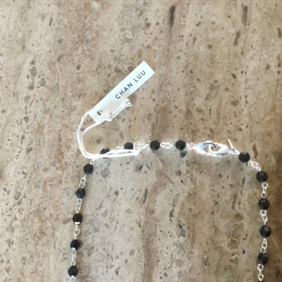 BRAND NEW Chan Luu 20” Black Onyx & Silver Design Necklace - Picture 2 of 14